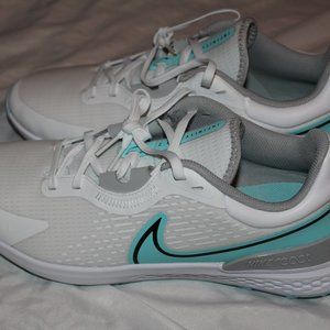 Mens Nike Infinity Pro 2 Golf Shoe White Blue Spikeless DM8449-114